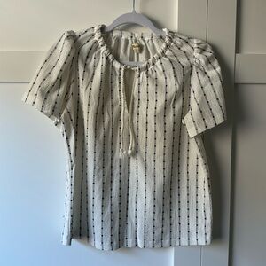 Madewell Tie Neck Tunic Top